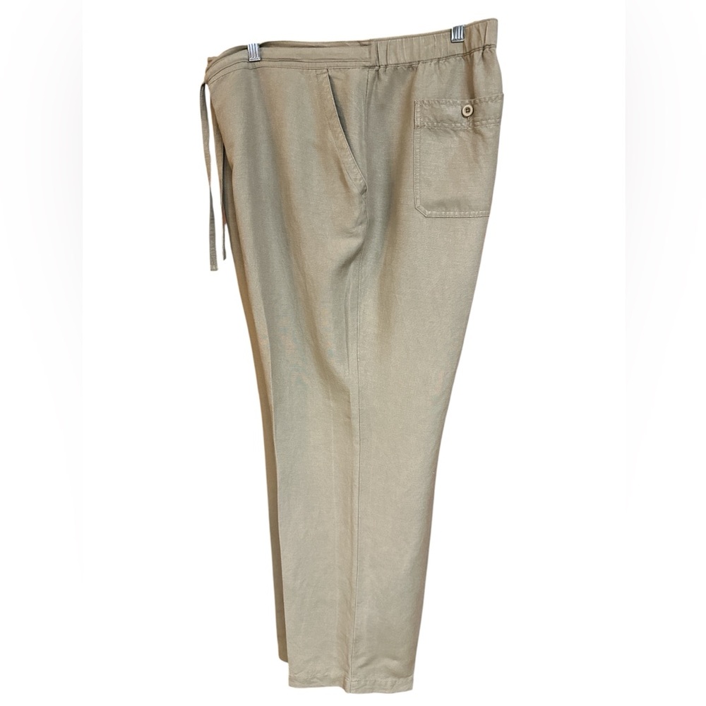 Cubavera Linen Blend Drawstring Pocket Casual Big & Tall Pants XXL Preowned
